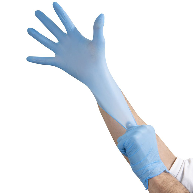 blue nitrile gloves