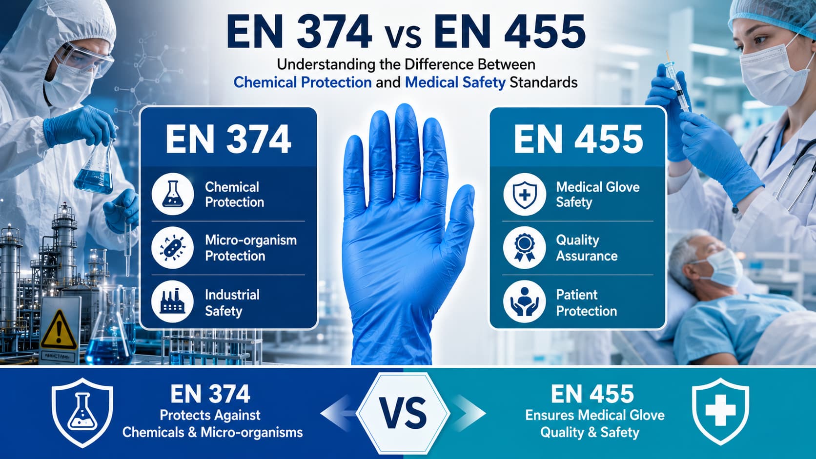 EN 374 vs EN 455: Which European Standard Do You Need?