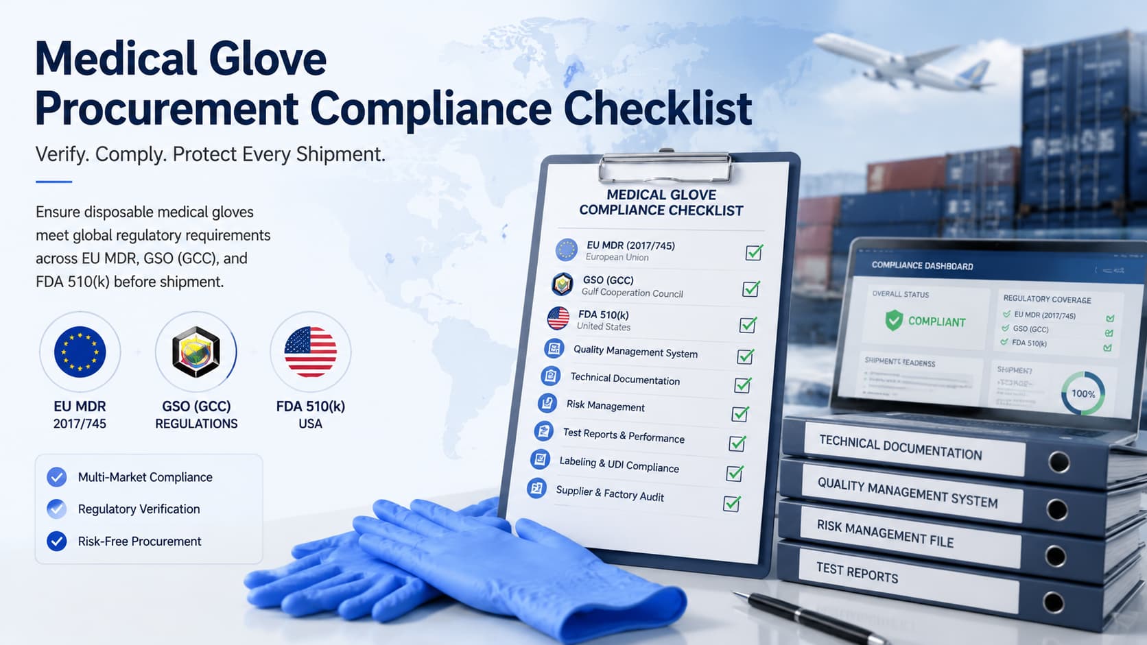 Medical Glove Procurement Compliance Checklist 2026: EU MDR, GSO & FDA Requirements