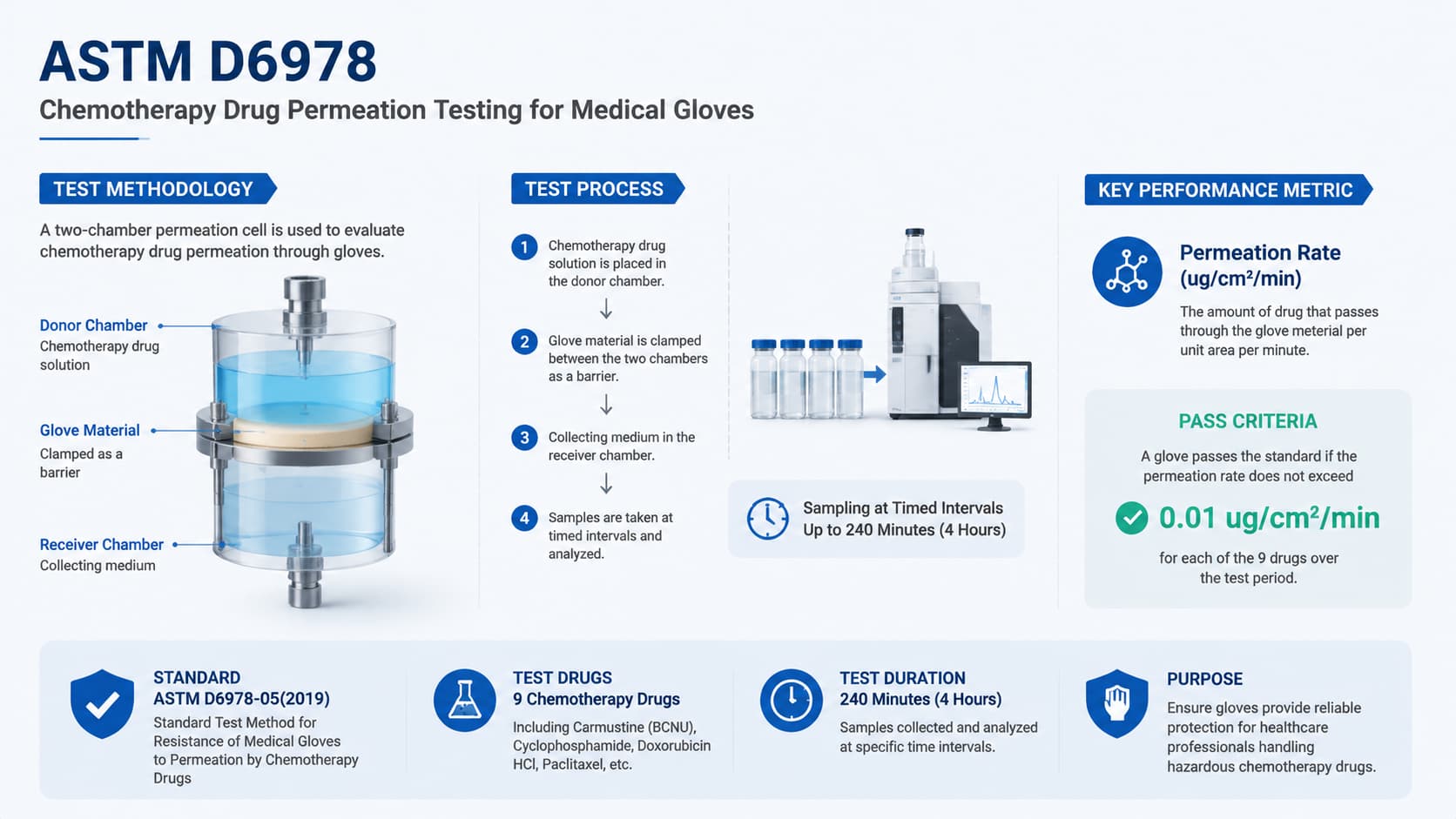 ASTM D6978 Explained - Chemotherapy Drug Permeation Testing for Medical Gloves