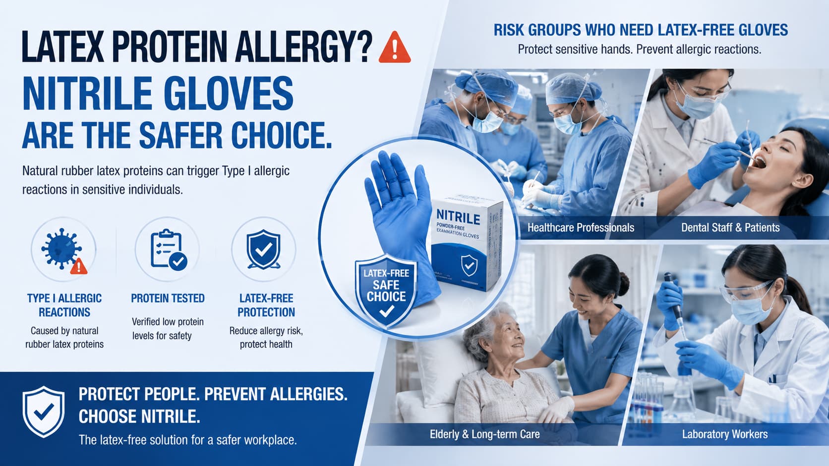 Latex Protein Allergy and Glove Selection: Type I Reactions, Protein Testing, and Nitrile Alternatives (2026 Guide)