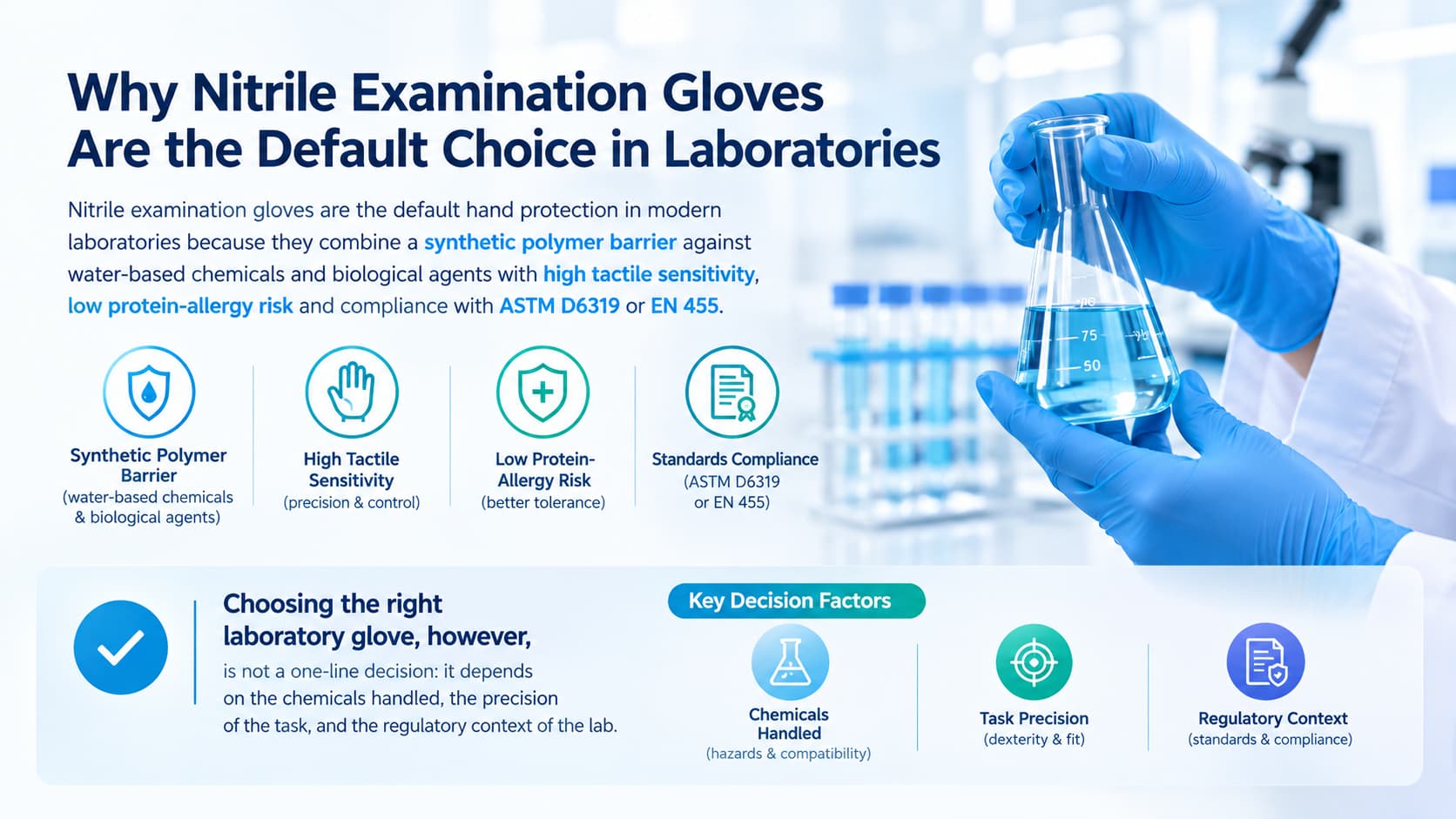 Nitrile Gloves for Laboratory and Research Use - Selection Guide (2026)